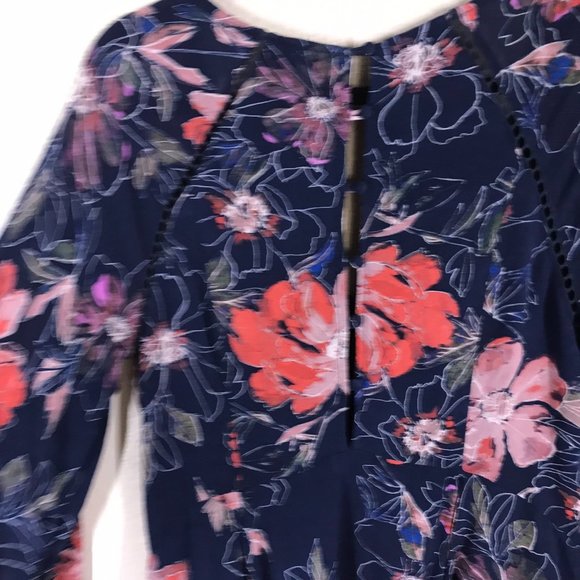 Free People Blue Floral Flowy Mini Dress - Picture 5 of 10